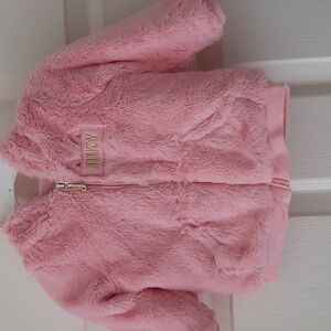 Juicy Couture Soft Pink Plush Zip Hoodie